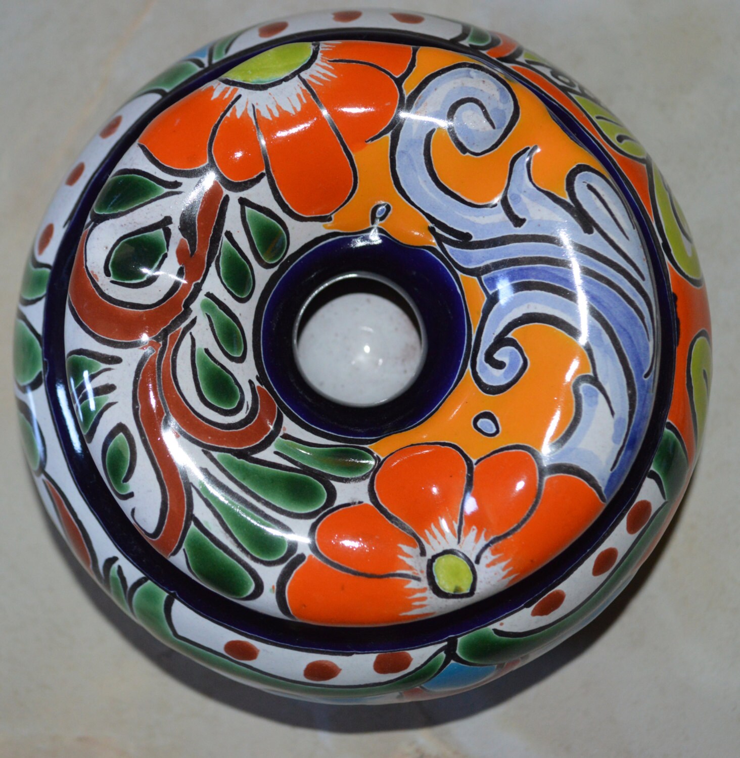 Mexican Talavera Ashtray water 2 pieces