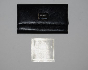 Vintage NINA RICCI Black Leather Key Case