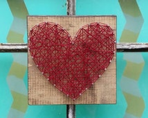 Popular items for string art heart on Etsy