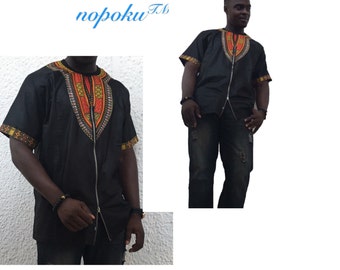 African Men's Shirts, Men's dashiki top, Ankara male shirt,Men's shirts, Kitenge male top,African Clothing, Gift, Angelina,African Print top
