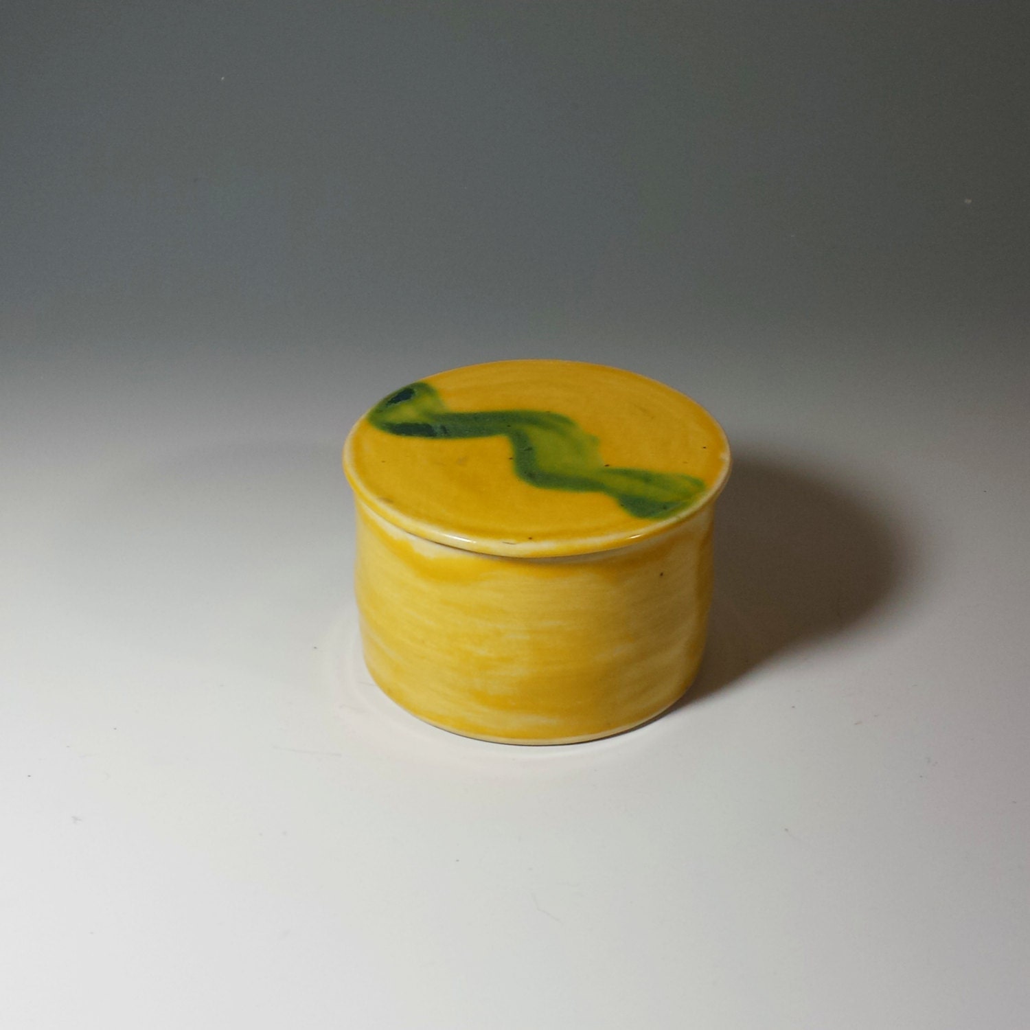 butter keeper green DishButter SoulShinePottery by French KeeperButter Yellow Butter
