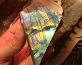 Labradorite (spectrolite) Slab with Polished side/ mineral specimen/ lapidary/ meditation tool/ Slab