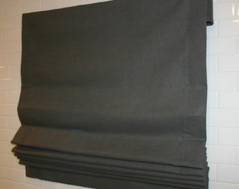 custom LINEN flat ROMAN SHADE (included fabric & lining)