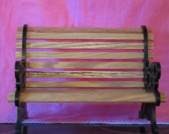 Handmade Doll park bench