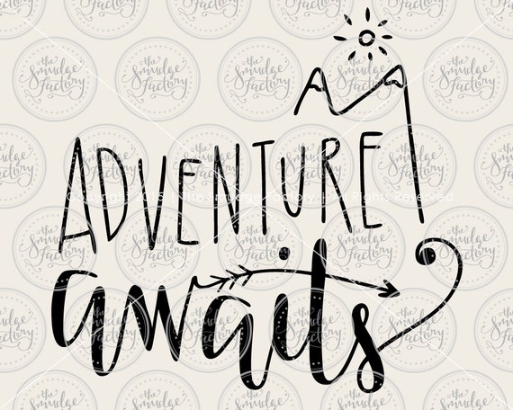 Adventure Awaits SVG Cut File Wanderlust by TheSmudgeFactoryLLC