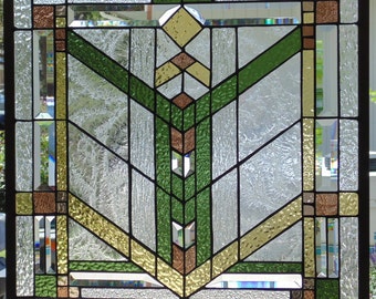 Stained Glass Window Hanging 24 1/2 X 24 1/2