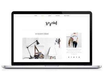 Wordpress Theme - Serein - Responsive Wordpress Blog Design - Woocommerce Wordpress Template - Wordpress Theme Feminime - Wordpress Modern