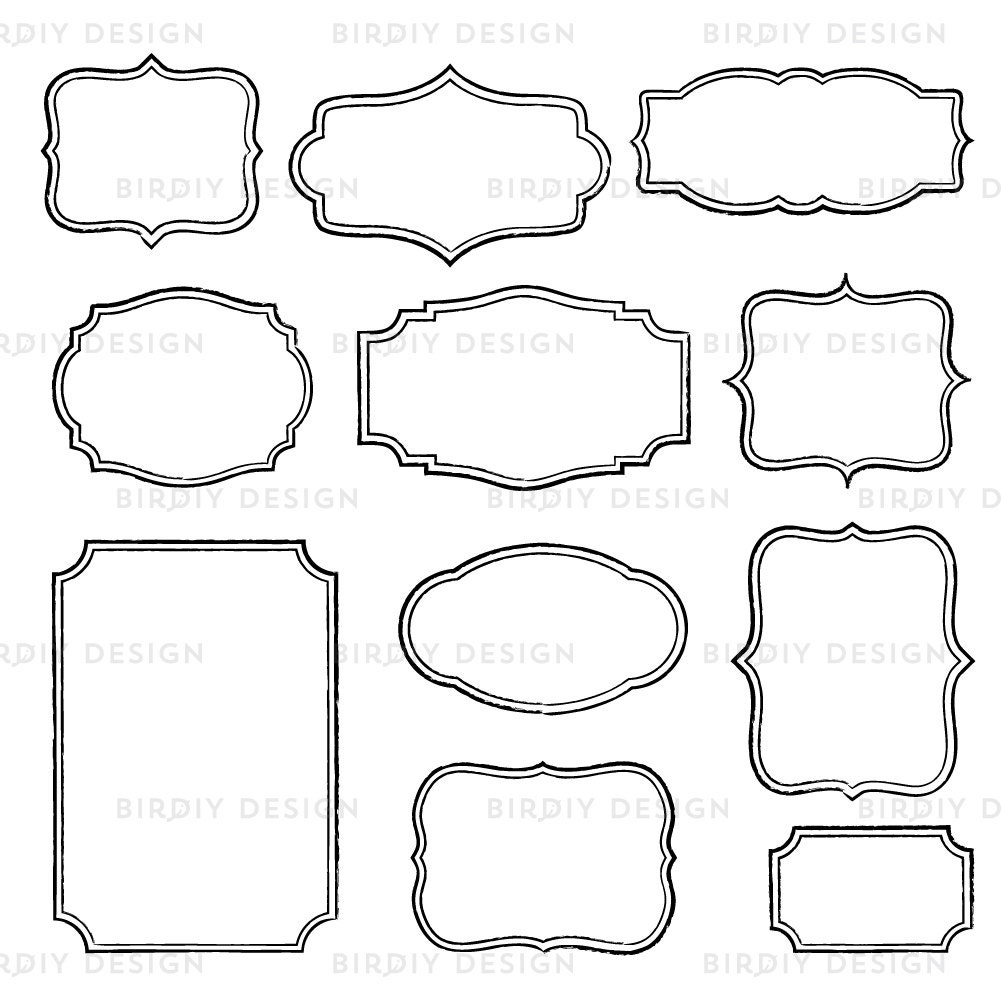 Rustic Frames Clipart Bundle Clip Art Wedding Frame