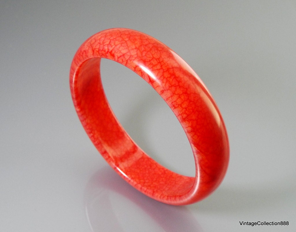 BIG DISCOUNT Translucent Red Jade Bangle Bracelet Chinese.