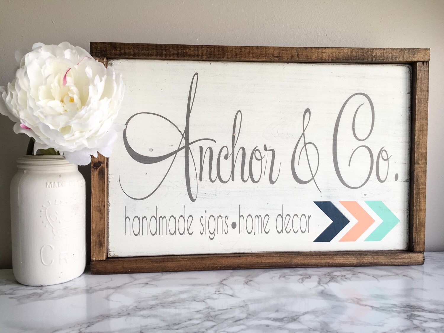 Custom business sign maker sign wood sign by AnchorandCompany