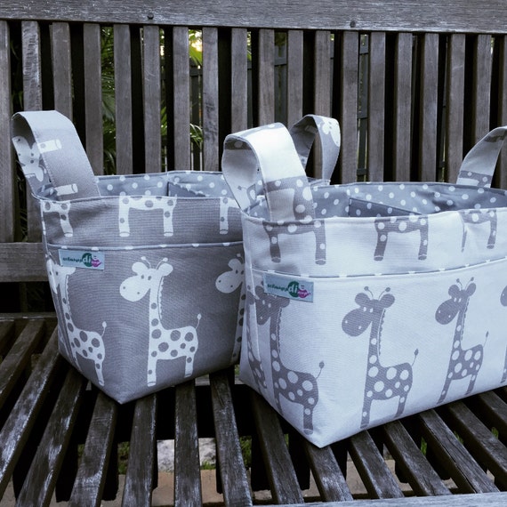 Nappy caddy / Change table organiser / Fabric by schwuppdiwupp