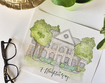 Custom House Portrait | First Home Watercolor Art | Custom Home Portrait Art | Original Watercolor House Painting | Our First House Gift
