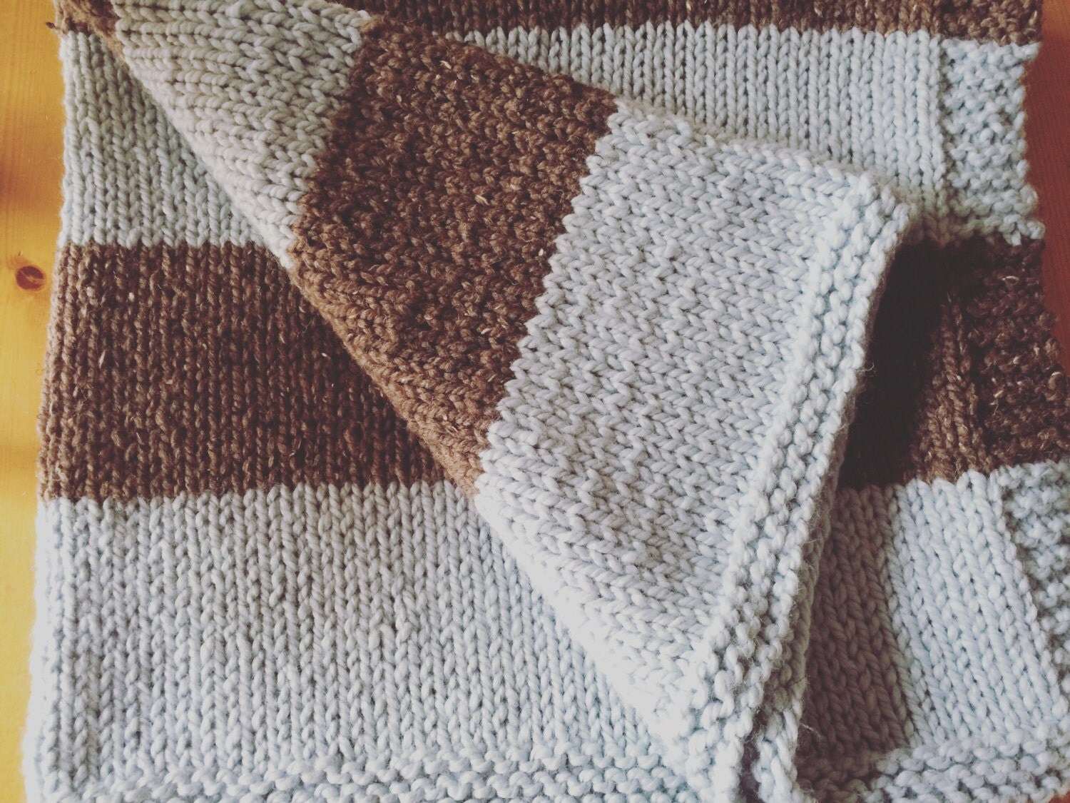 Knitted Baby Blanket Baby Blanket Baby Blue afghan