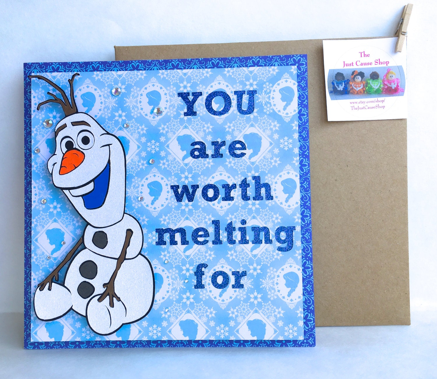 Frozen Olaf Card Frozen Greeting Card Olaf Greeting Card