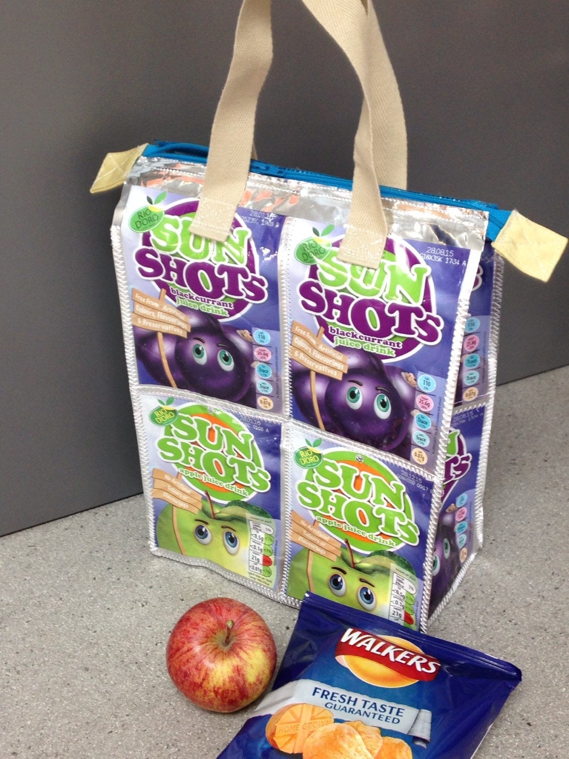 Recycled Lunch bag Fun upcycled lunchbox Eco friendly