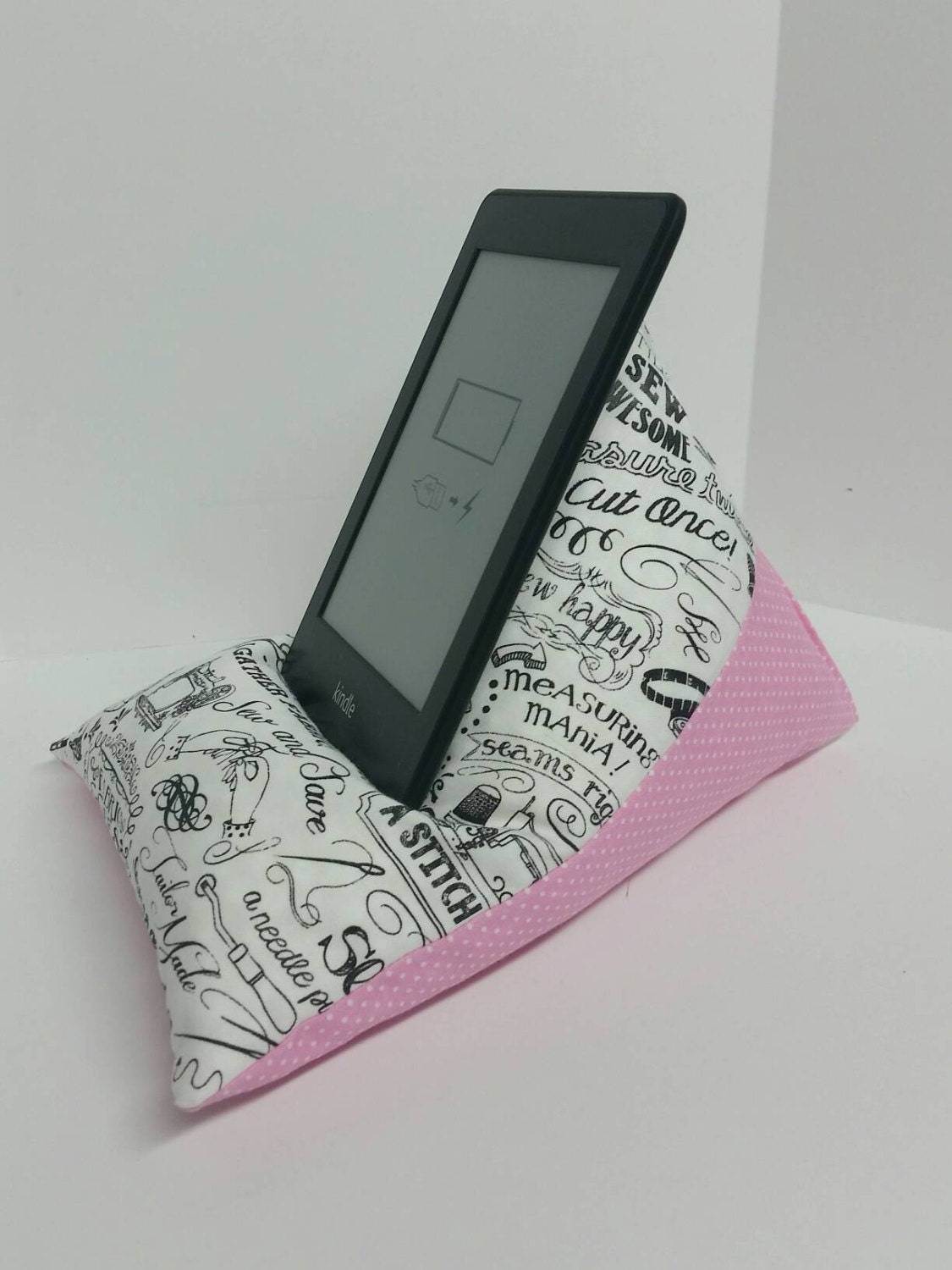 EREADER STAND Kindle Fire Holder Nook Beanbag Ipad by WeMadeItSew