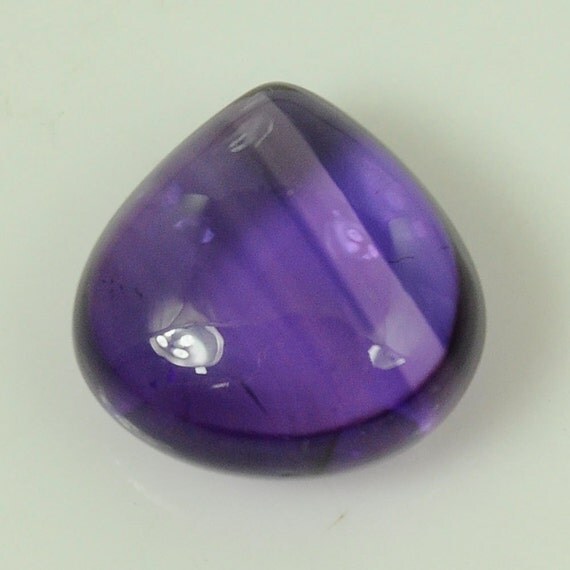 Natural African Rutile Purple Amethyst Gemstone Pear Cabochon