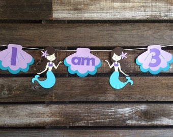 Mermaid Party Mini Banner- Mermaid Party, First Birthday, Under the Sea, Photo Prop, Birthday Party, Banner