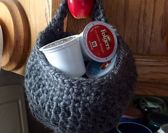 Crocheted Hanging Storage Baskets