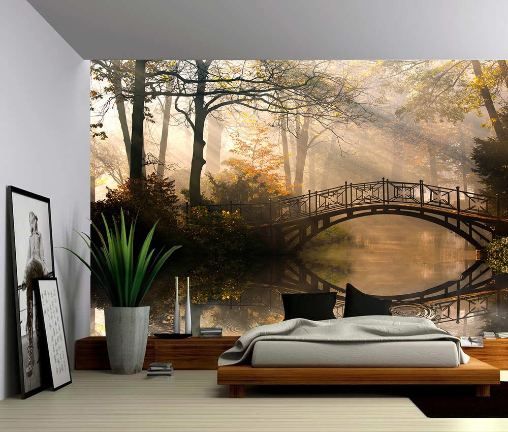 Autumn Park Large Wall Mural Selfadhesive Vinyl Wallpaper