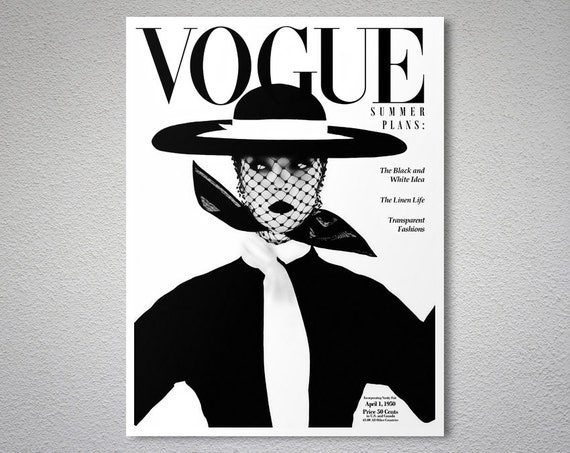 Vogue Cover April 1 1950 Vintage Vogue Poster Poster Print