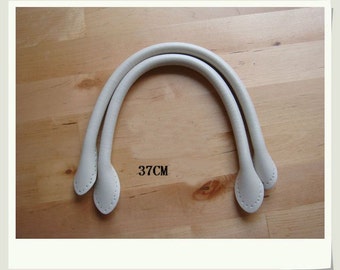 Gray White Micro fiber Leather Straps Handles Handbag Parts A Pair Portable Multicolor