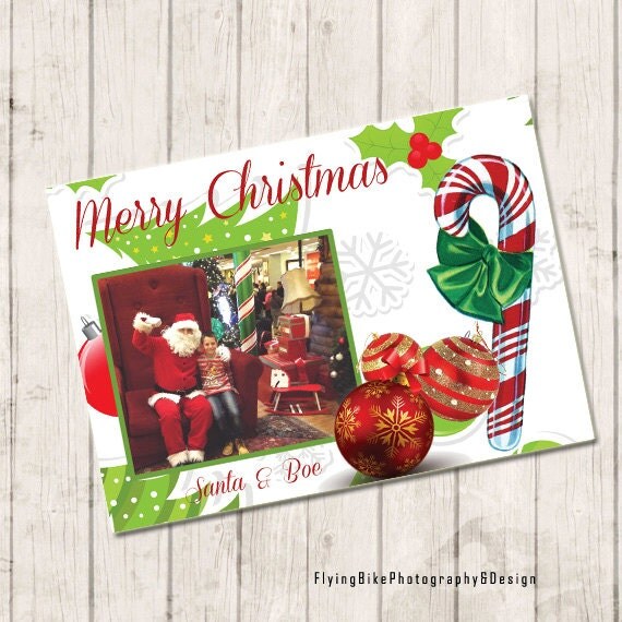 Items Similar To Personalized Photo Christmas Card,Custom Photo ...