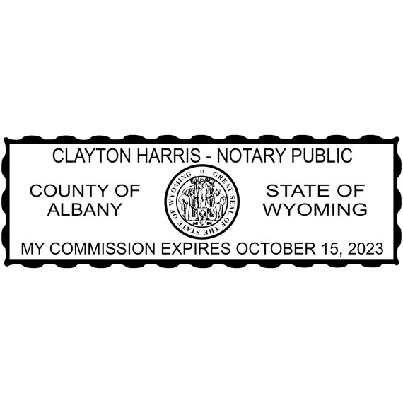 Wyoming Custom Notary Stamp WYNOTARY by CustomDesignsByJill