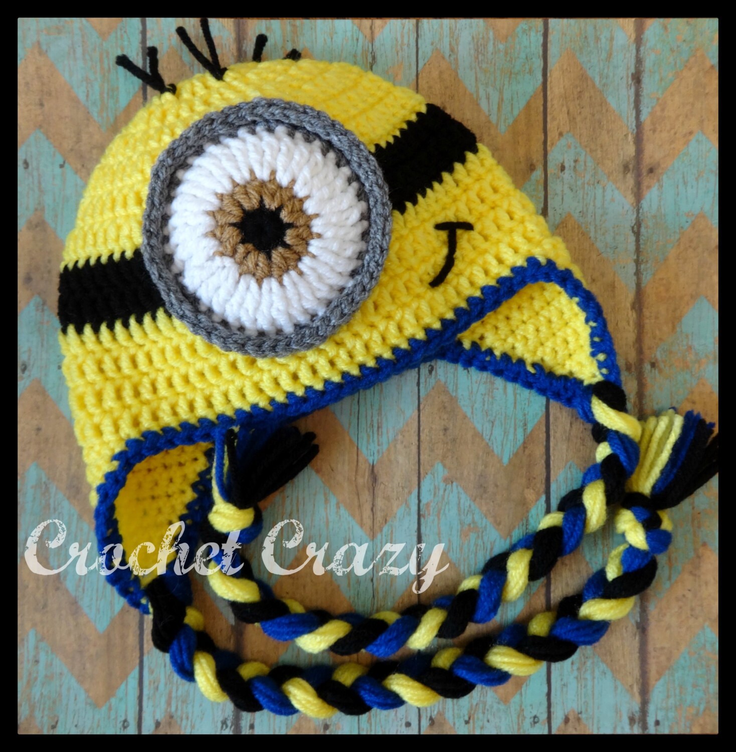 Crochet Minion Hat With Braids