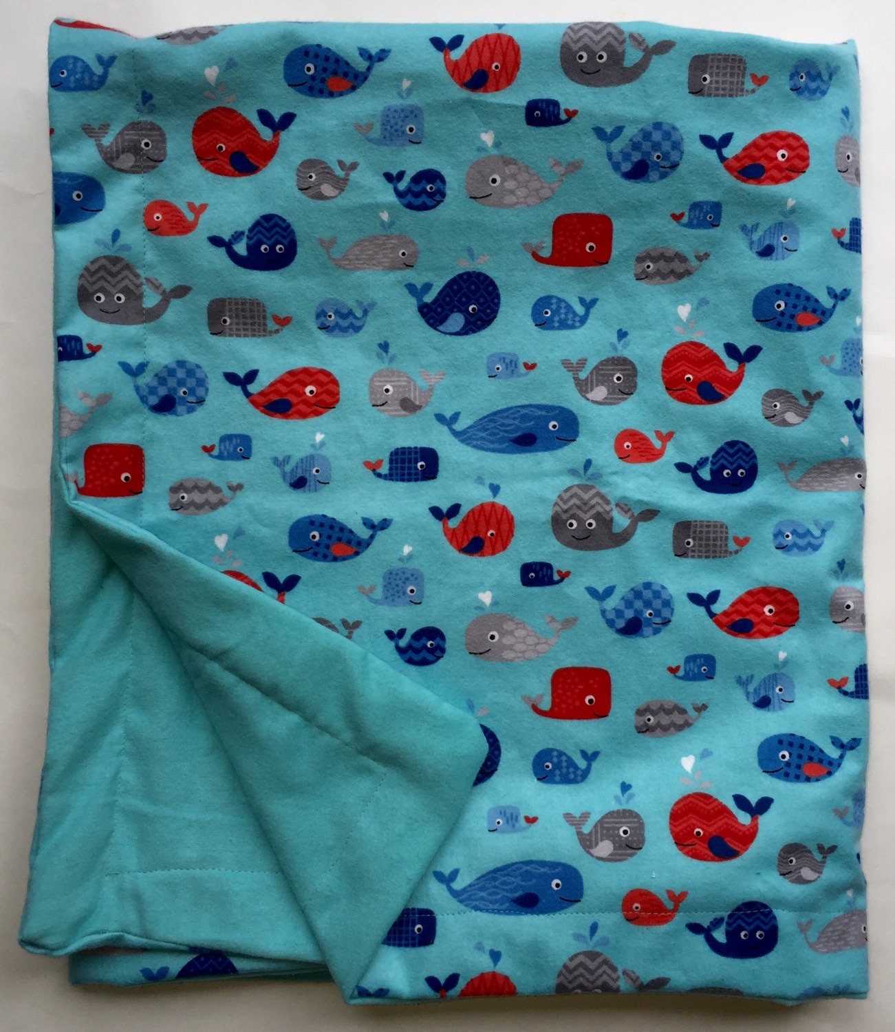 Sensory WEIGHTED BLANKET Whales 5 lbs.Handmade New Autism