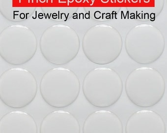 100pcs 1 inch epoxy stickers adhesive circle stickers Self Adhesive Stickers 3D effect Clear Round Epoxy stickers Domes