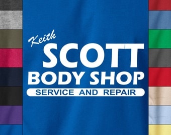 One Tree Hill Keith SCOTT BODY SHOP Soft Ringspun Cotton Tshirt Car Guy Mechanic