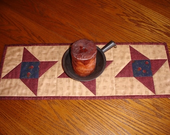 Quilted Table Runner/Primitive Table Runner/Country Runner/ Item #448