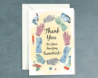 Thank You Card for Microbiology professor Chemistry Biology