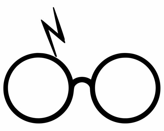 Harry Potter Decal Glasses with Lightning bolt Scar