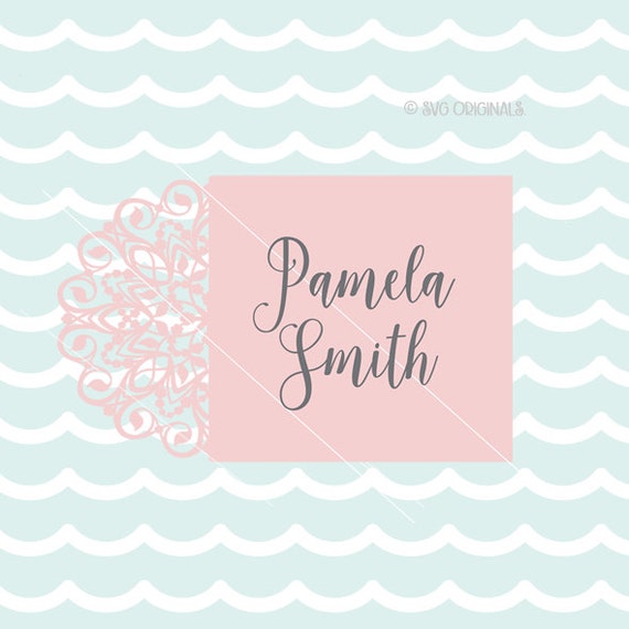 Download Lace Place Card or Invitation SVG File. Beautiful Card