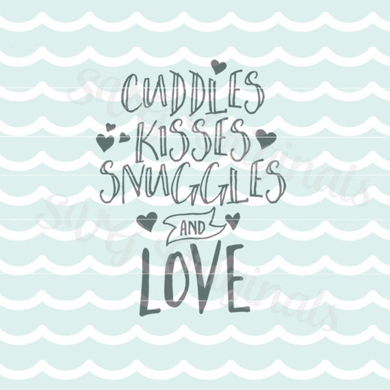 Baby kisses cuddles snuggles love baby SVG Vector file. Baby