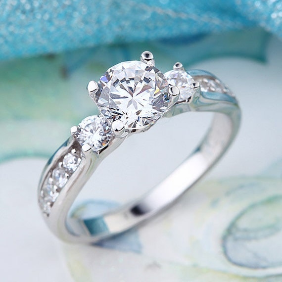 Lab Created Diamond Wedding Promise Ring Fine 925 by OneCaratGems