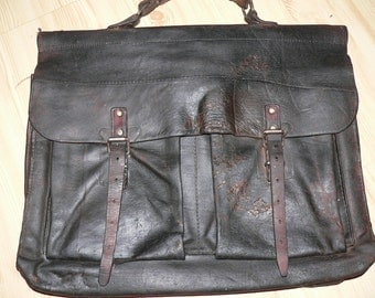 beautiful vintage 1930s leather briefcase