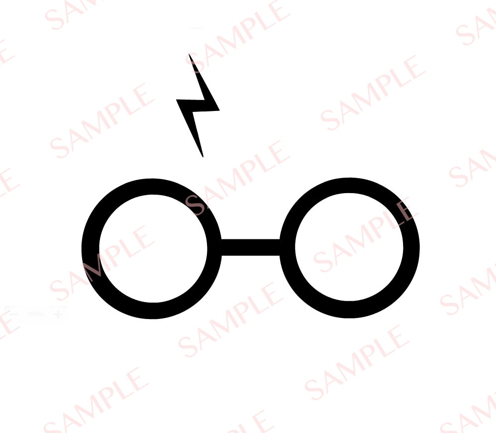 Harry Potter Glasses and Scar Svg