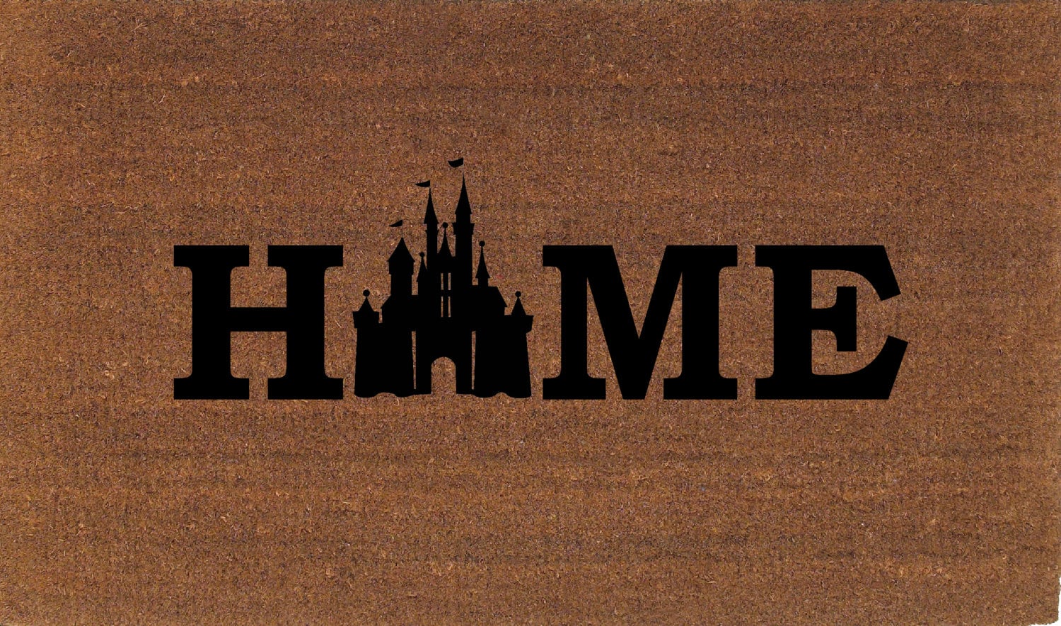 Cinderella's Castle Disney Door Mat Coir by FranklinandFigg