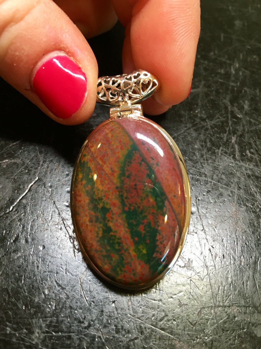 Bloodstone pendant bloodstone necklace bloodstone jewelry
