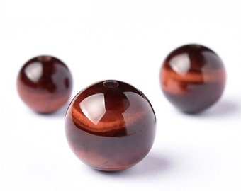 5pcs. DIY Natural Tiger Eye Loose Beads for Bracelet/Necklace(Bead Sizes:6-14mm)-WEN35371869035-GVN