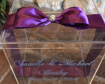 Personalized Wedding Card Box, Money Box, Wedding Gift Card Box, Wedding Card Box, Wedding Money Box, Wedding Card Holder