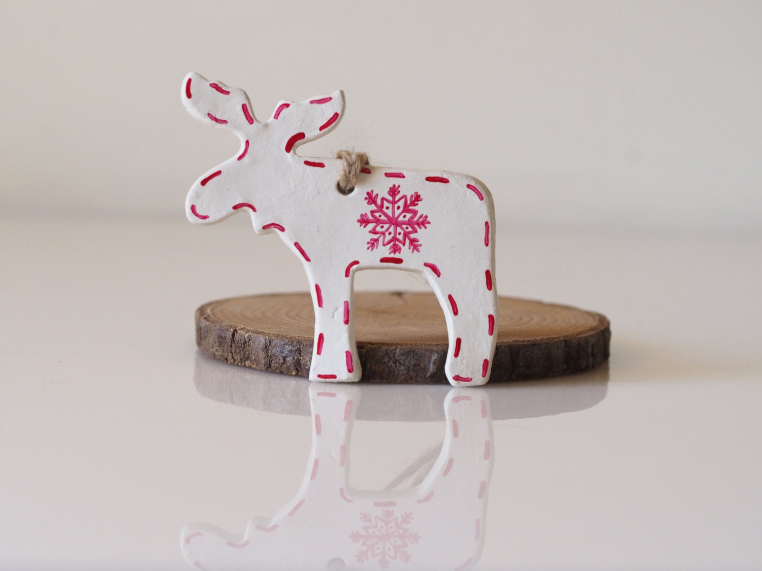 Scandinavian Reindeer Christmas decoration Clay Nordic