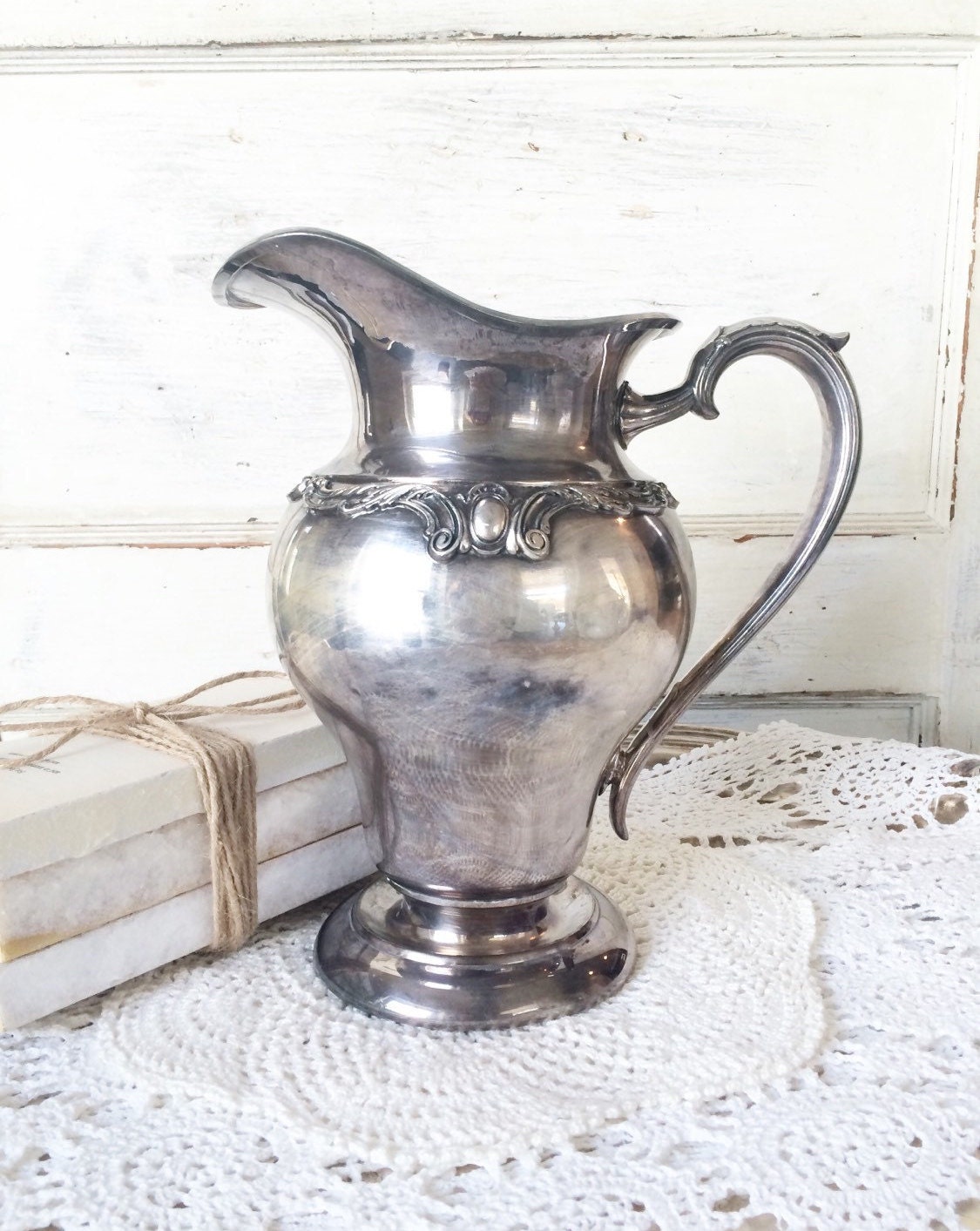 Vintage Silver Pitcher Water Pitcher 6972