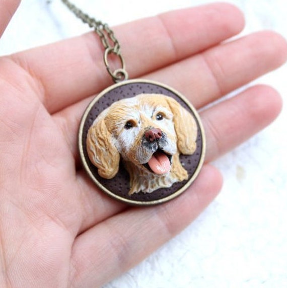 3D custom clay dog portrait personalized polymer clay dog