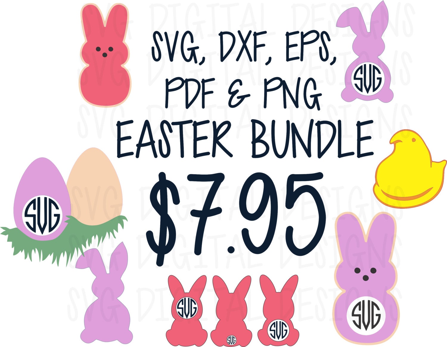 Download Easter Svg BUNDLE Easter Bunny Svg Clipart by ...