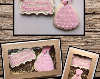 Will you be my Bridesmaid? Sugar cookie Gift Set
