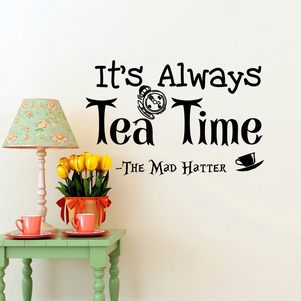 Alice In Wonderland Wall Art alice in wonderland wall decal quotes it's always tea time Alice In Wonderland Wall Art alice in wonderland wall decal quotes it's always tea time